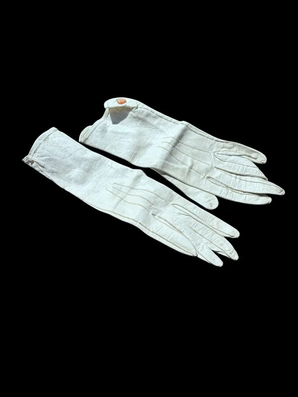 Vintage Bush & Bull Leather Gloves Very Soft Small Size Victorian Fairy Shabby